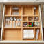 Ensemble de 9 bacs de rangement en bois de bambou, boîtes de rangement réglables pour la cuisine et le bureau, contenants de rangement empilables
