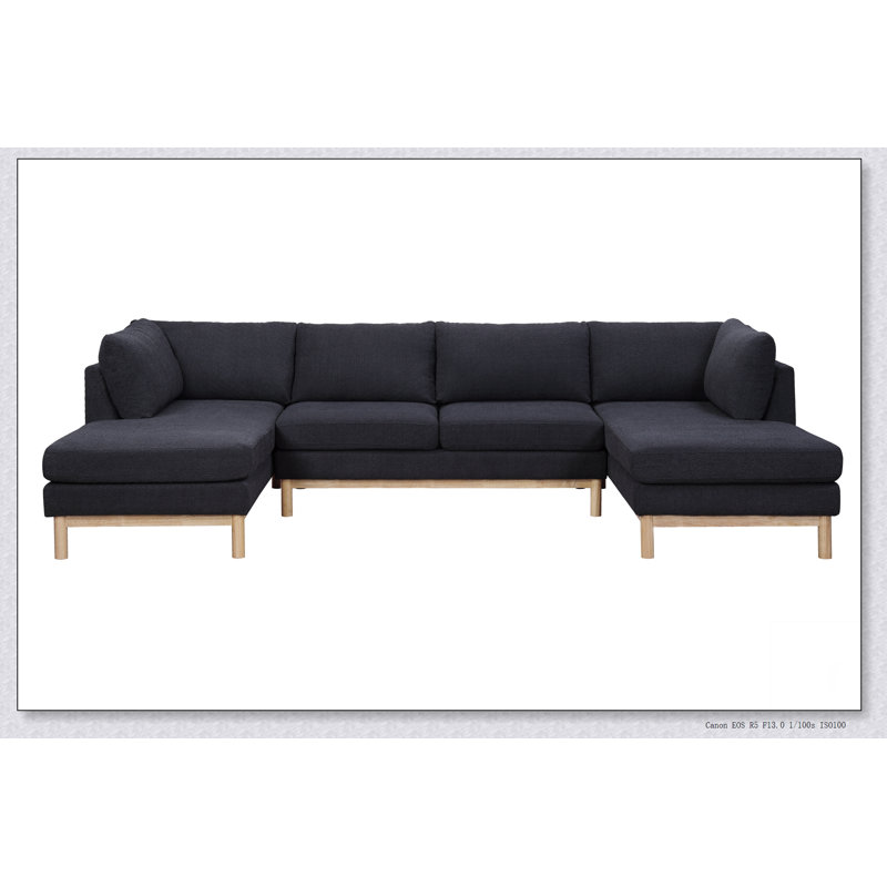 Canapé modulaire en U double de 124 po Hallie