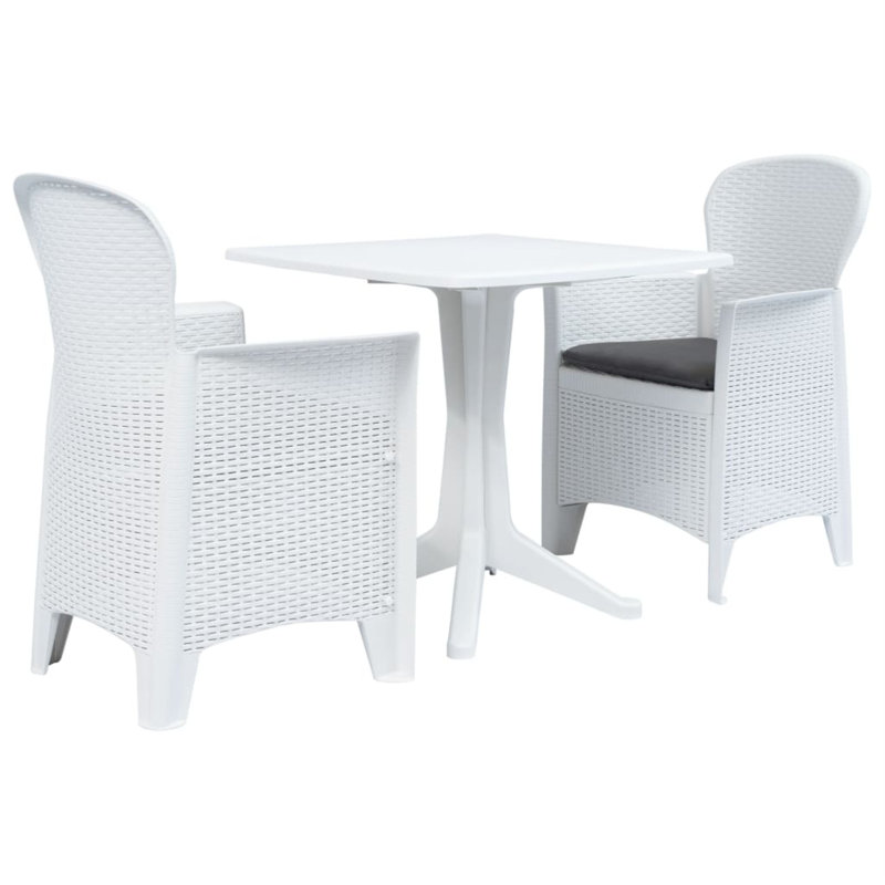 Brinklee Round Dining Set with Cushions, Grey, Grey, 2