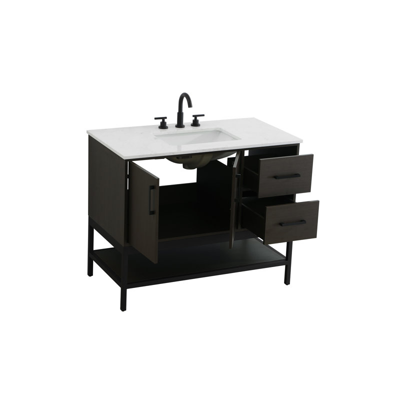 Meuble-lavabo simple 42 po, Brun moka