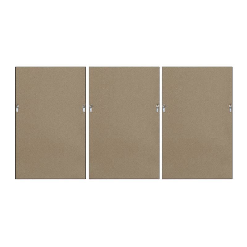 Gilded Nature Gold Metallic Leaf Glass Framed Wall Art Set