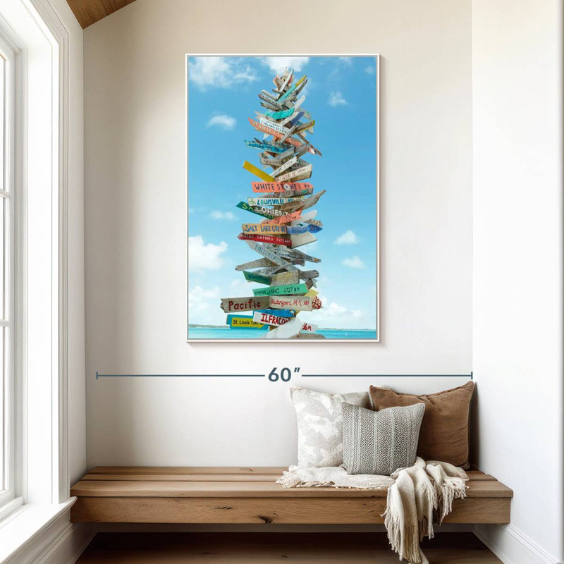 Panneaux de plage des Bahamas, Floating Frame White, 31" x 46"