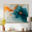 Abstrait, Renoncule doré et lueur turquoise I - Renoncule, art mural-1879369508-2125351508-1879369516