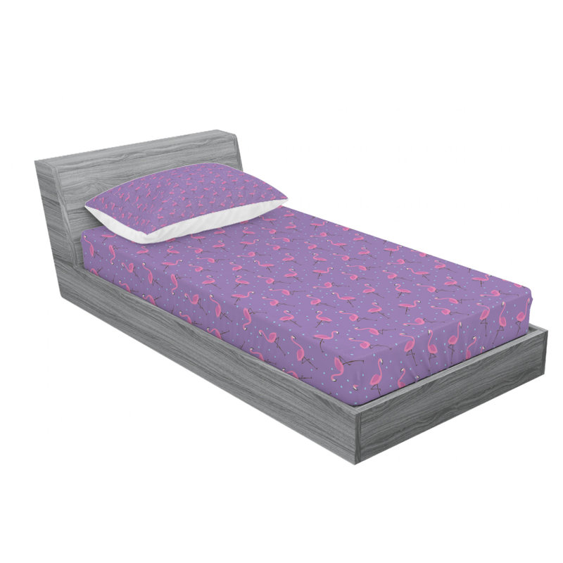 Microfiber Polka Dots Sheet Set, Twin XL Sheet Set + Fitted Sheet + 1 Pillowcase