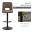 Tabouret de bar pivotant à hauteur réglable