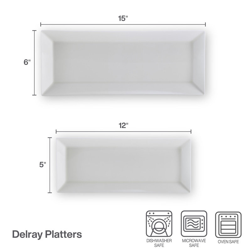 Mikasa Delray Chip Resistant Bone China Serving Platters