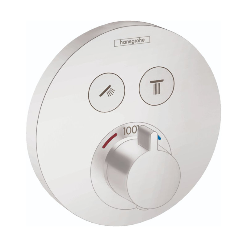 Showerselect S 1-Handle 6-Inch Wide, Temperature Memory, Thermostatic Valve Trim Only, with Diverter, Brushed Bronze