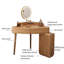 Coiffeuse 29,53 "en bois massif brun simple