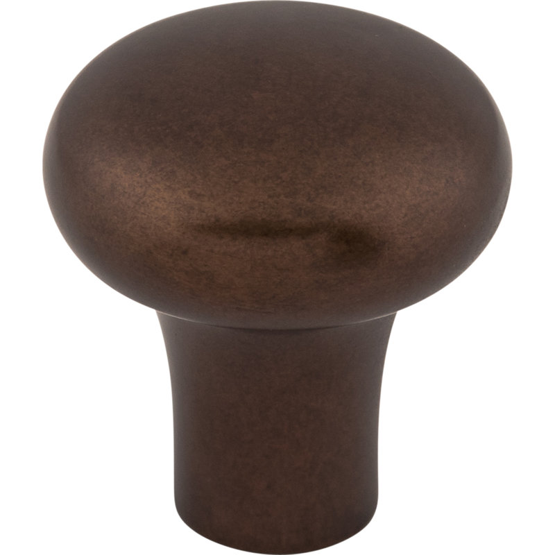 Aspen Round 7/8" Diameter Round Knob, Mahogany Bronze, 1 1/8" Knob Diameter