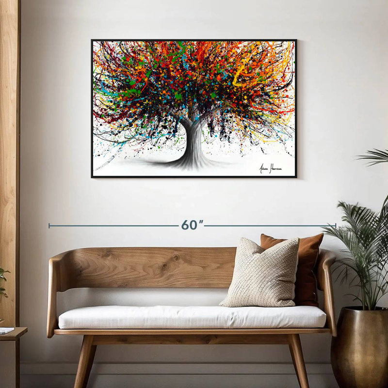 Arbre Festival, Cadre flottant noir, 43 po x 29 po