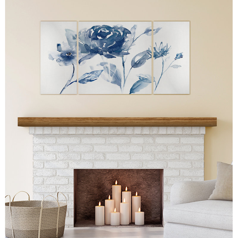 Translucide blues I-multi-pièces sur toile, H 40 po x L 80 po x P 1,5 po