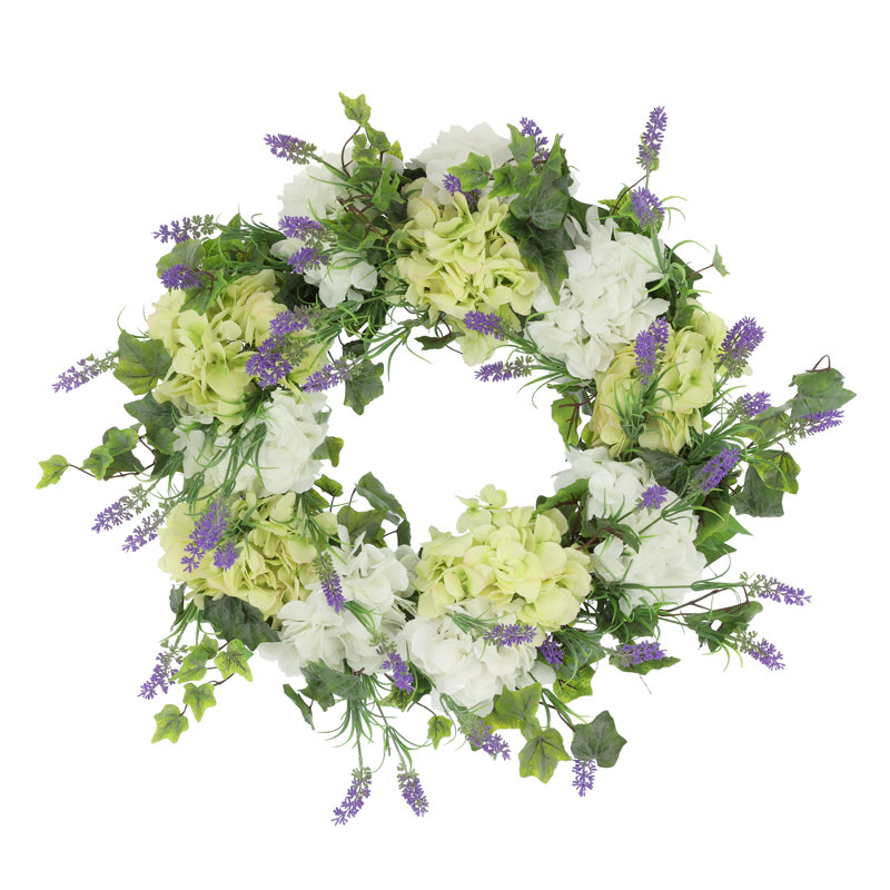 Hydrangea And Ivy 27" Wreath