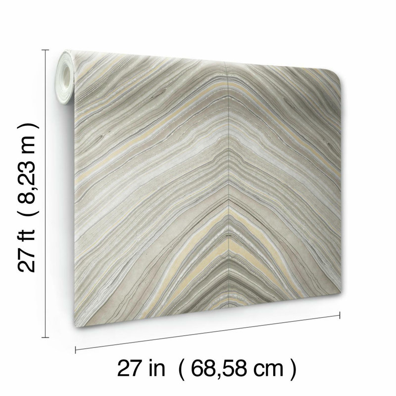 Papier peint Onyx Strata, Taupe