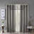 Printed Heathered Blackout Grommet Top Curtain Panel-102559856-102559858