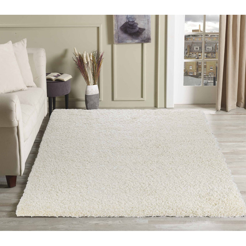Esterly Ivory White Rug, Rectangle 80 x 150cm