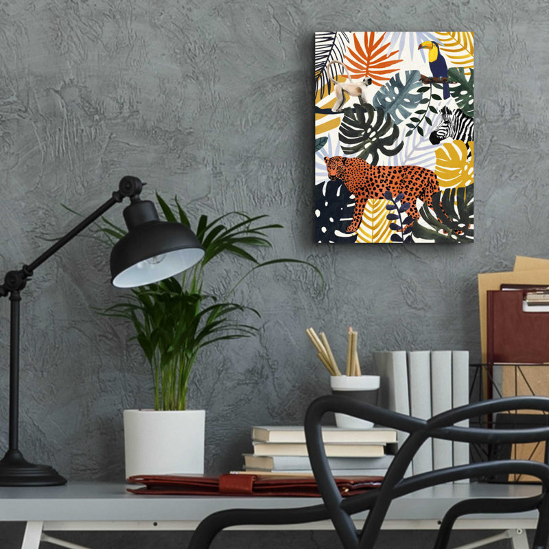 «Jungle Jumble II» par Victoria Barnes, H 16 po x l 12 po x P 0,13 po