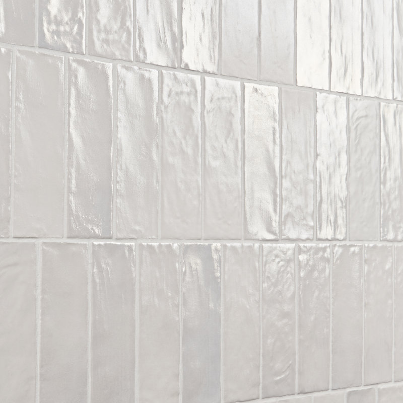 Carreau de mur de métro en céramique Southampton (5,38 pieds carrés / caisse), Blanc