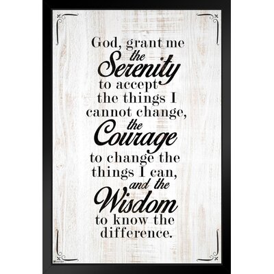 Serenity Prayer God Grand Me The Serenity Courage Wisdom Spiritual Decor Motivational Poster Bible Verse Christian Wall Decor Inspirational Art Script -  Trinx, AA55E24247494D1FB67BC3207F363CC3