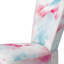 Chaise d'appoint rembourrée à motif géométrique blanc et rose