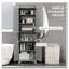 Grande armoire de rangement étroite pour salle de bain avec portes-1505680212