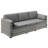 Wicker Patio Couch, Pe Rattan 3-Seat Sofa, Outdoor Furniture With Deep Seating, Cushions, Steel Frame-870285724