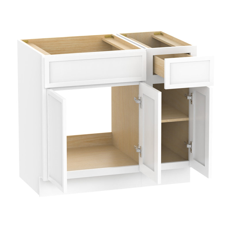 Base de meuble-lavabo simple 36 po seulement, Blanc