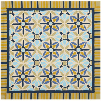 Childers Hand Hooked Performance Floral Rug