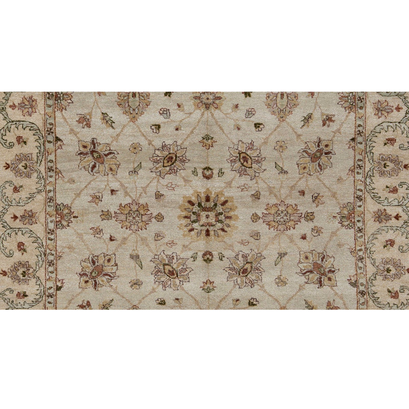 Tapis rectangulaire en laine noué à la main