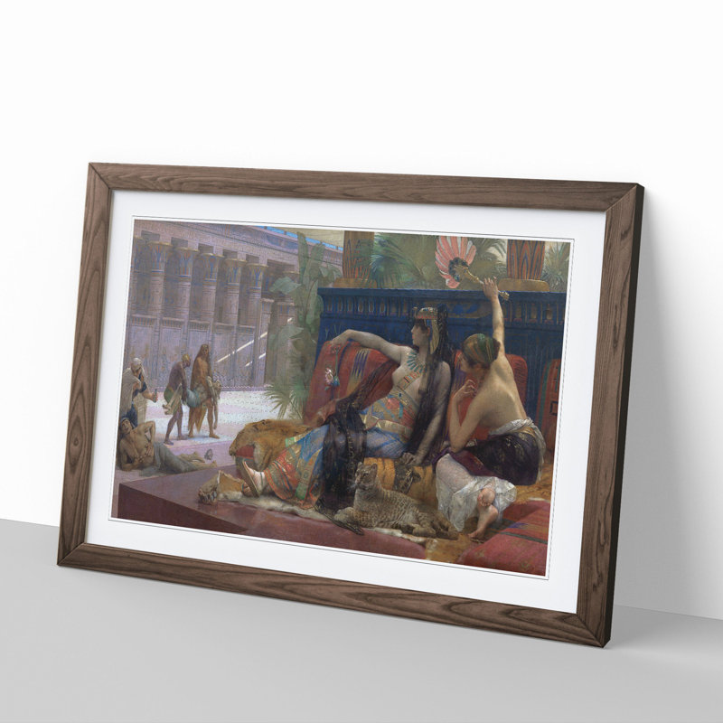Cleopatra by Alexandre Cabanel - Picture Frame Painting, 36cm H x 48cm W x 2cm D, Walnut Framed