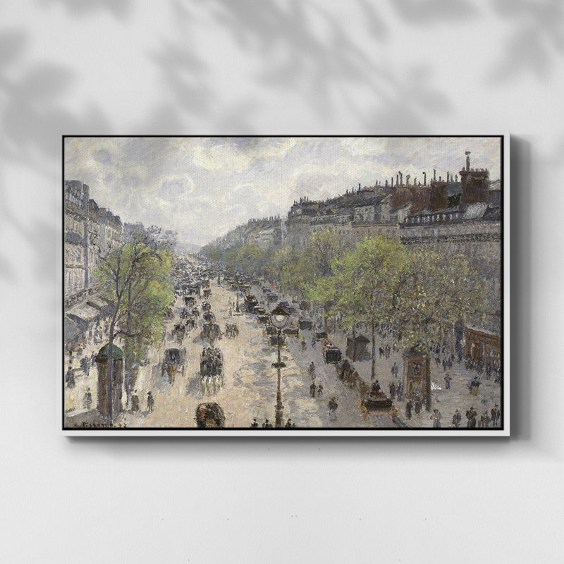 Paysage rétro - DVD II, Toile encadrée flottée blanche, H 17 po x l 25 po x P 2 po