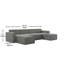 Canapé modulaire contemporain avec 2 repose-pieds Bridgetown-27888713
