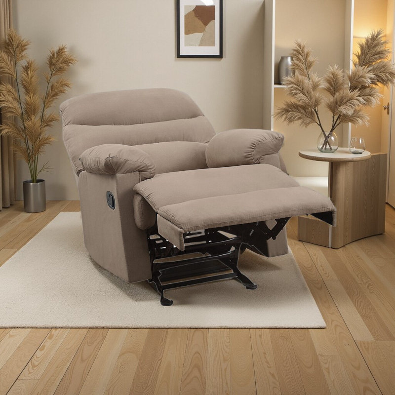 Fauteuil inclinable élégant avec coussins confort | Inclinaison sans effort pour économiser le mur | Chaise longue en microfibre durable