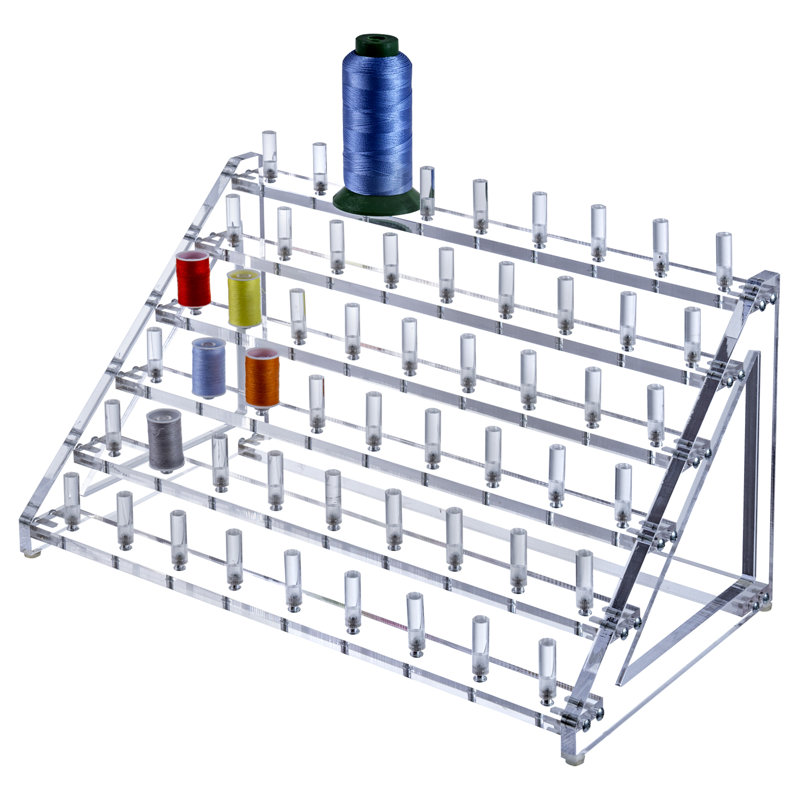 Acrylic Tabletop Thread Organizer Display Stand with 60 Spools