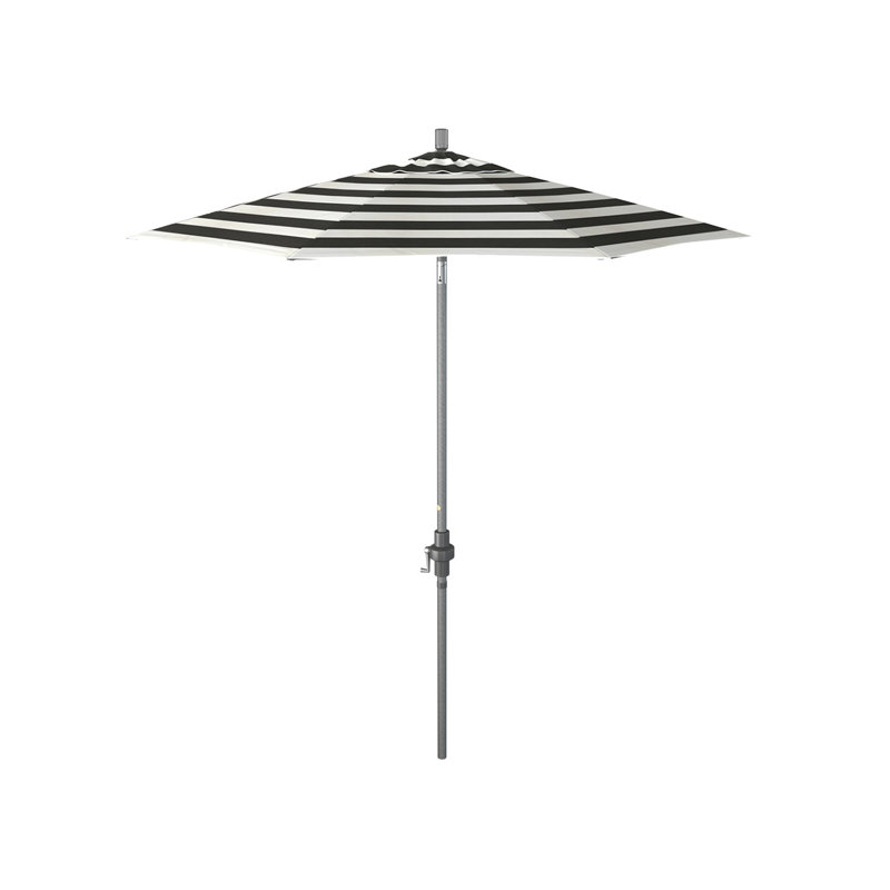 Parasol de marché 90 po Sunbrella, Cabana classique à rayures noires Sunbrella®