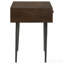 Table d'appoint rectangulaire à 1 tiroir Coffee Brown