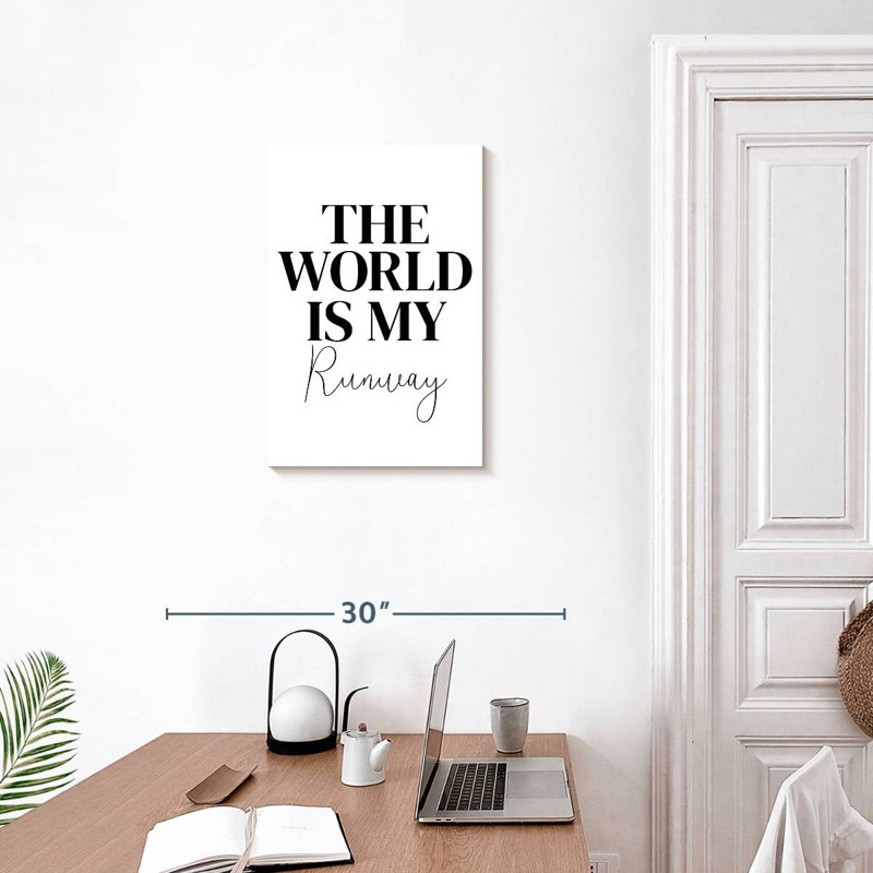 World Runway Typography, 24" H x 16" W