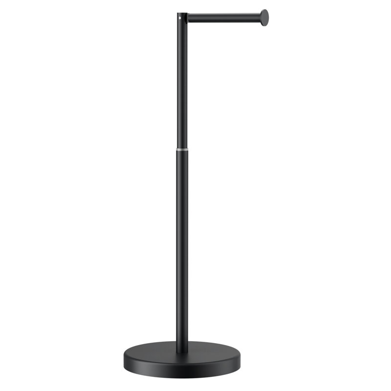 Porte-papier hygiénique sur pied réglable en acier inoxydable avec rangement et support pour papier hygiénique pour 4 rouleaux