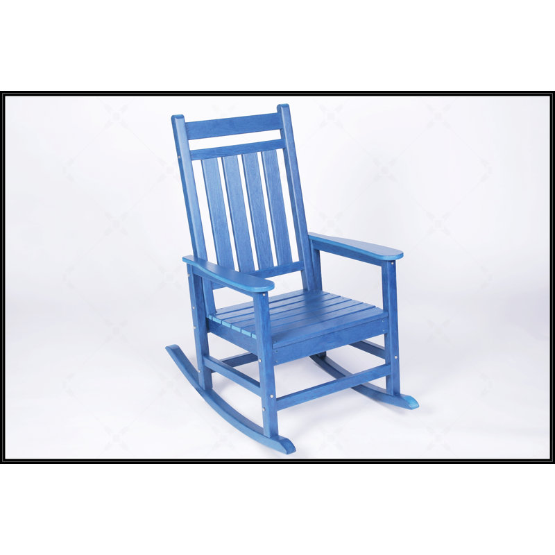 Chaise berçante surdimensionnée à texture de bois, Marine