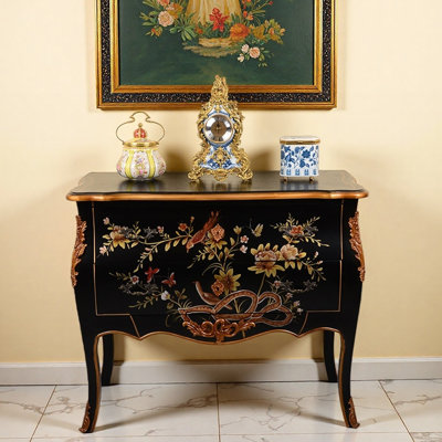 Neoclassical Solid Wood Console Table