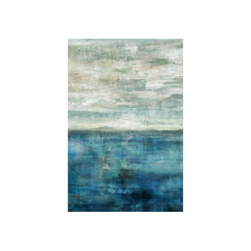 «Memory of Blue I» par Mari Urasawa - impression sur toile tendue, H 45 po x l 30 po x P 1,5 po, Gel coupé au couteau