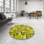 Tapis en laine vert / beige-501670830