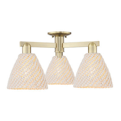 Plafonnier semi-encastré 3 lumières Sadye