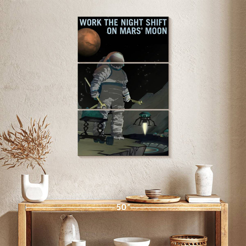 Oberle Mars Explorers Wanted Poster VI, 38" H x 24" W