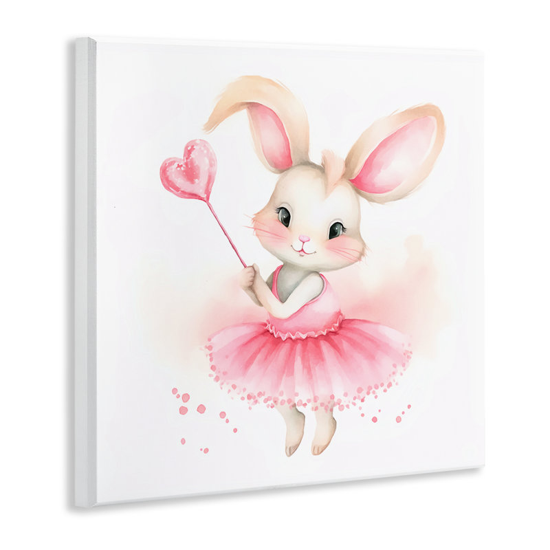 «Ballerina Bunny with Wand», art mural sur bois par Andrea Haase