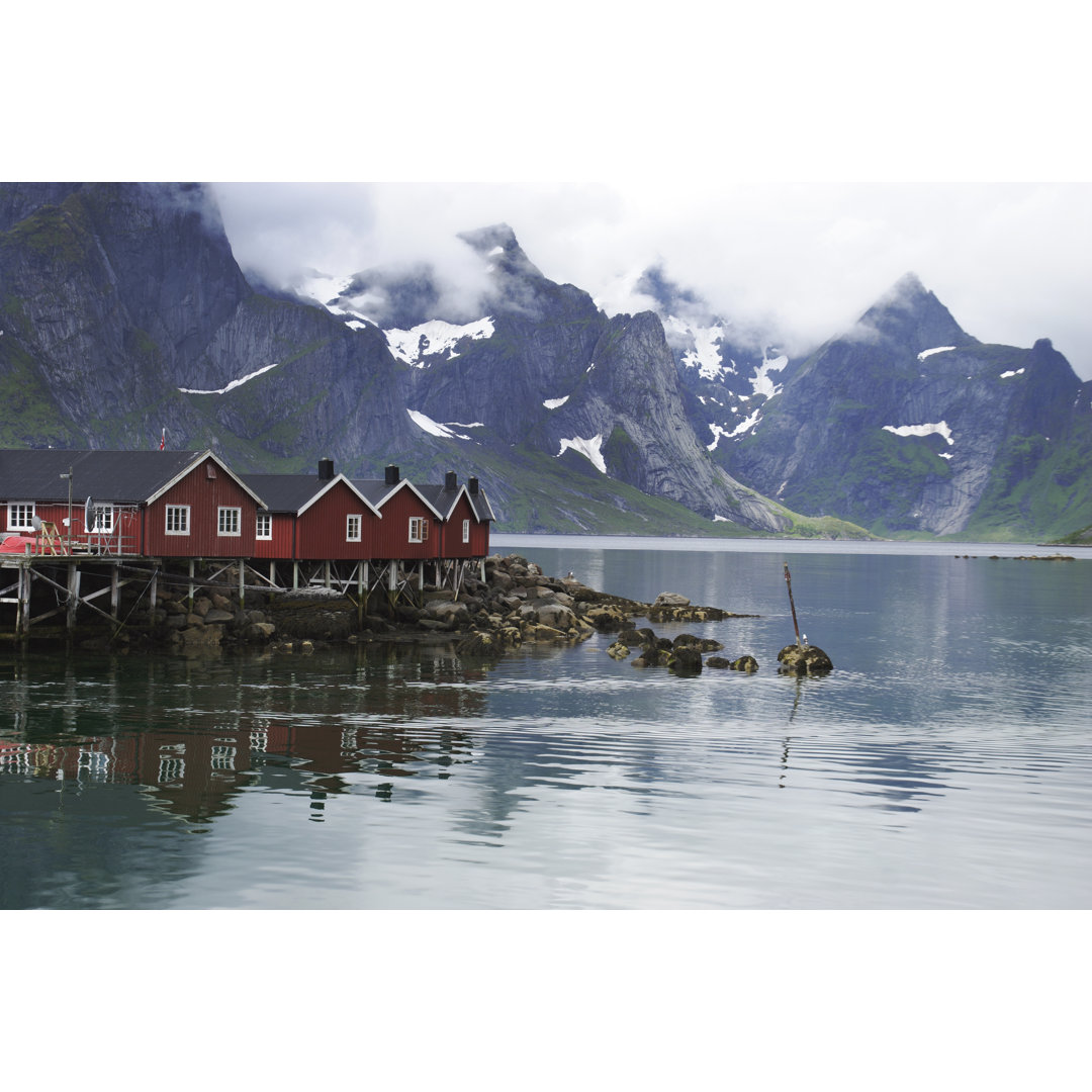 A Beautiful View Of The Old Haven Of Hamnoy von LucynaKoch - Kunstdrucke