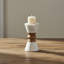 Porte-bougie Heirloom Marble & Acacia - Blanc