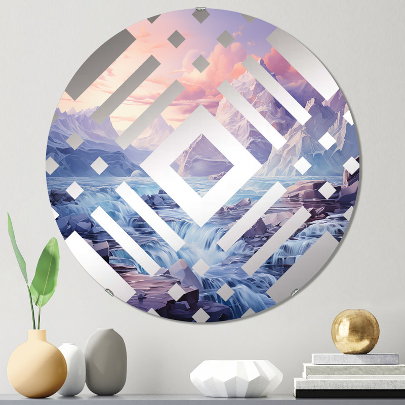 Haaniyah - Miroir décoratif diamant, 23,6 po x 23,6 po