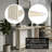 Caomhan 47" W Travertine Modern Console Table Hallway Foyer Table with Open Shelf