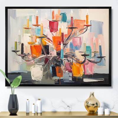 Colorful Baroque Chandelier Brilliance - Chandelier Wall Art