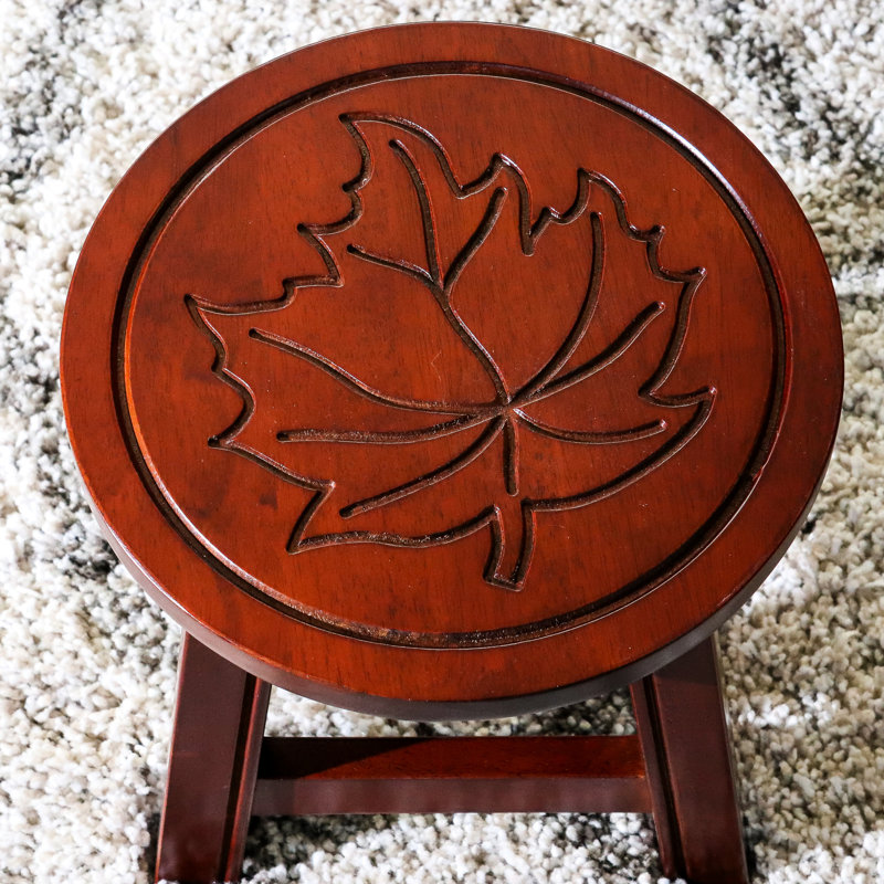 Solid + Manufactured Wood Accent Stool, Dark Brown